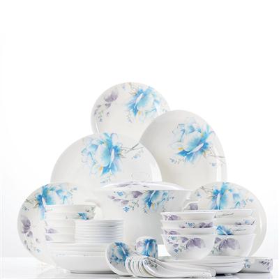 黑吊蜜穴48头聆听花开骨瓷礼品餐具套装